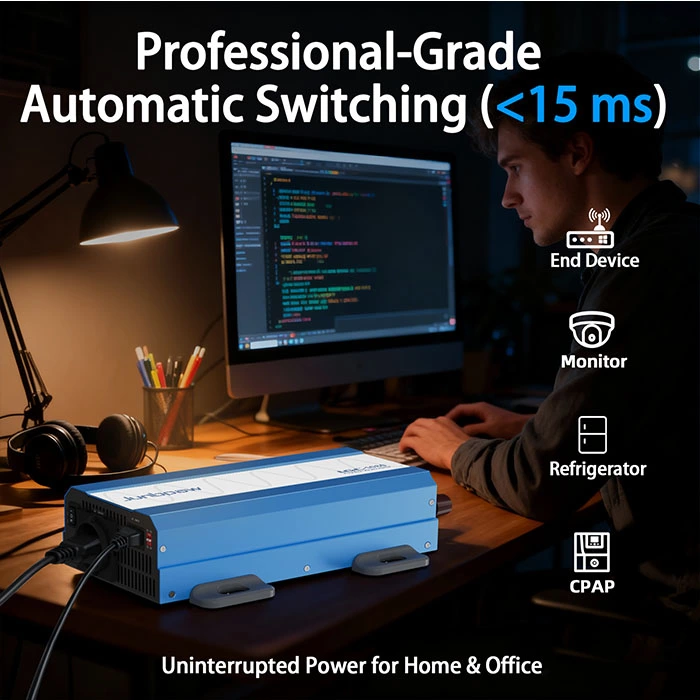 1000W Pure Sine Wave Power Inverter with Built-in UPS